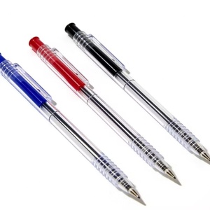 Popular High Quality <b>Retractable</b> Transparent Plastic Ball Point <b>Pen</b> with Custom Logo for Promotional Gifts - Product Image 2