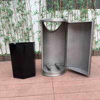 Poubelle extérieure commerciale enduite de poudre de poubelle galvanisée pour recycler la poubelle durable de patio
