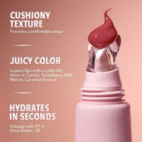 OEM Crystal Glaze Baume hydratant pour les lèvres Baume à lèvres teinté Beurre Tube souple lait melon cacao cookie Huile de confort Traitement des lèvres