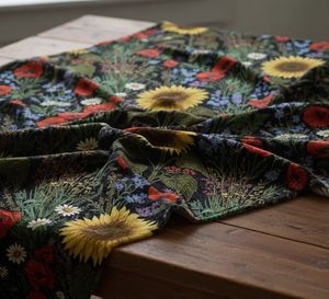 Tela de tapicería de alta calidad con estampado de girasoles de inspiración vintage, por yarda, tela decorativa con diseño de flores para muebles. - Product Image 4