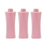 Flacons vides de 350 ml et 500 ml pour lotion corporelle de luxe, gel douche, conteneurs carrés vides avec pompe, bouteilles de shampoing en plastique PET rose
