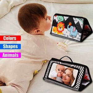 Miroir de divertissement pour bébé, noir et blanc, pour l'entraînement à la suivi visuel, stimulation cognitive 3D, jouet suspendu apaisant pour siège auto - Product Image 1