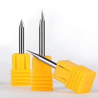 Fraise en carbure de tungstène DIAOKE ZD pour gravure 3D, pointe en V, simple denture, 10 mm, 20/30/45/60 degrés, pour sculpture, ODM/OEM, HRC55