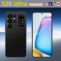Smartphone S26 Ultra 5G Android 15 Écran LCD HD 7,3 Pouces 16 Go de RAM 1 To de ROM Appareil Photo 108 MP Batterie 8000 mAh 120 Hz Téléphone Portable Deca Core