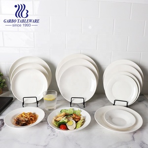Vente en gros de vaisselle en porcelaine de 7 pouces pour hôtel et restaurant assiettes de cuisson à <span class=keywords><strong>pizza</strong></span> rondes blanches en céramique à <span class=keywords><strong>prix</strong></span> compétitif - Product Image 2