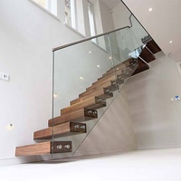 Runsun DAIYA — escaliers en acier inoxydable pour escaliers flottants, 304 s.s.s, accessoire d'intérieur en verre, bricolage, en aluminium