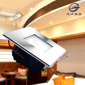Lámpara de Techo LED Empotrada de Acero Inoxidable 316, IP65 Impermeable, Luz Blanca Fría, Cubierta de Plástico - Product Image 2