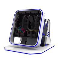 Populaire 360 degrés tournant 2 chaise 9D VR montagnes russes simulateur de réalité virtuelle à haut degré aire de jeux intérieure VR Machine