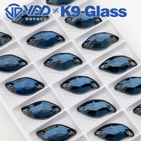 VDD Vente en gros de strass en cristal K9 de qualité supérieure à coudre, pierres plates à coudre pour vêtements, bricolage, robes de mariée