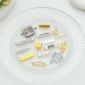 Custom Metal Brand Logo Tags for Handbags Luxury Engraved Nameplate <b>Bag</b> Accessories - Product Image 5