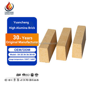 Ladrillos de Alta Alúmina Certificados ISO 1770, Alta Resistencia al Desgaste, Baja Porosidad, para Reactores Químicos, con 48%-85% de Al2O3, de Fábrica - Product Image 2