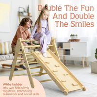 Ensemble d'escalade en bois pliable Montessori écologique 4 en 1, triangle, rampe, arche, balançoire, pour enfants de 2 à 6 ans, intérieur/extérieur