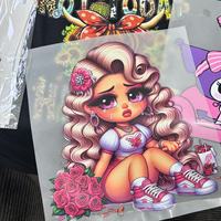Transferts DTF personnalisés en gros pour impression à chaud sur t-shirts, autocollants en vinyle pour impression par transfert thermique 7/8/9/10/11 pouces