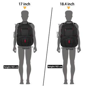 Du lịch Ba lô Đại Học bookbags máy tính xách tay ba lô với USB sạc cổng thân thiện với kinh doanh Thêm lớn 50L phù hợp với 17 inch OEM Unisex - Product Image 6