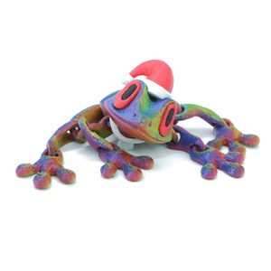 Imán de Refrigerador con Forma de Rana Magnética Impresa en 3D, Articulaciones Móviles, Modelo de Rana de Árbol, Juguete, Éxito de Ventas de Navidad 2025, Rana con Gorro Navideño - Product Image 4