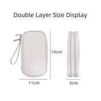 Sac de rangement électronique de voyage double couche, pochette portable pour câbles, chargeurs USB, batterie externe, pour hommes et femmes