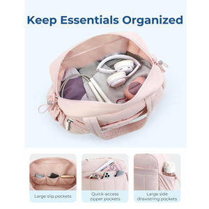 Custom Large-capacity Outdoor <b>Travel</b> <b>Bag</b> Dry Wet Separation Multi-layered Pleated Cotton Handbag Fashionable Nylon Style - Product Image 4