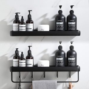 Étagère <span class=keywords><strong>de</strong></span> salle <span class=keywords><strong>de</strong></span> bain avec porte-serviettes mural, rangement <span class=keywords><strong>de</strong></span> salle <span class=keywords><strong>de</strong></span> bain, <span class=keywords><strong>douche</strong></span>, shampoing, maquillage, cuisine, toilettes, maison, <span class=keywords><strong>support</strong></span> - Product Image 1