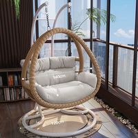 Fauteuil suspendu en rotin au design contemporain, durable, résistant aux intempéries, chaise hamac en osier pour extérieur, patio, jardin