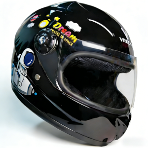 Casco integrale con grafica personalizzata, visiera trasparente, casco da moto per bambini, caschi da moto per bambini, caschi di protezione per bambini - Product Image 4