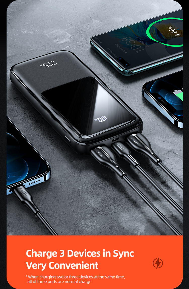 USAMS PB58 10000mAh 22.5W Dual QC3.0 PD LED Digital Fast Charging Power Banks US-CD161 21 Hdbcf018eab614742b19a8af5ff54ea0bE