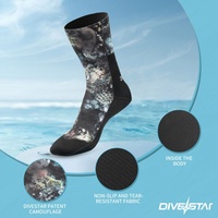 DIVESTAR Logo Kustom Kaos Kaki Neoprena 3mm 5mm Tahan Air Tahan Aus Desain Sel Terbuka untuk Olahraga Pantai Snorkeling Menyelam