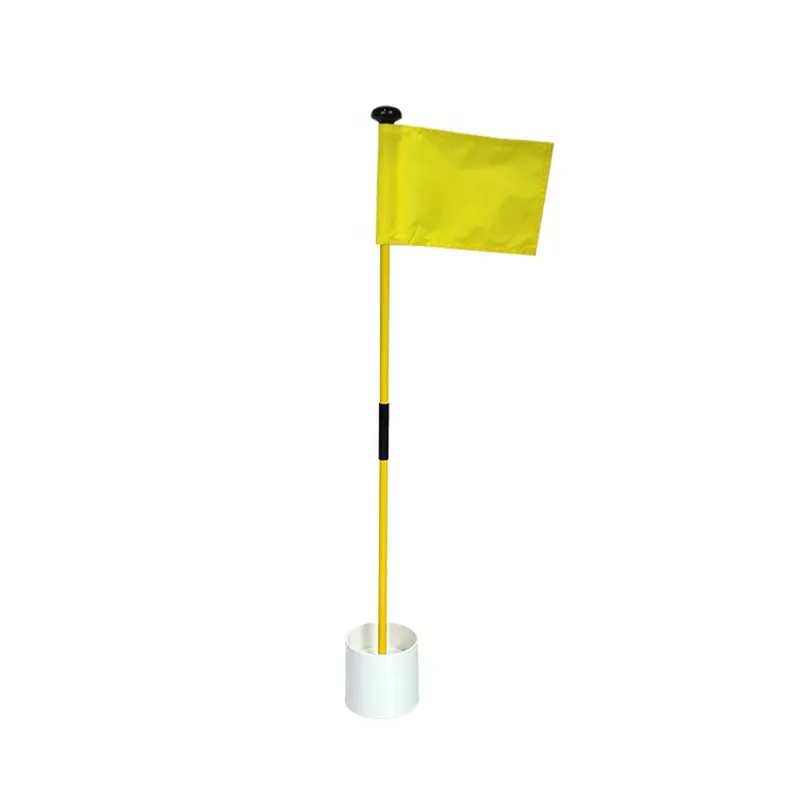 Bandeiras de golfe mini, bandeira verde com buraco para jardim, bandeiras de pino de golfe, porta-bandeira portátil de fibra de vidro com 2 seções, bandeira de pino de golfe