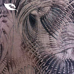 <span class=keywords><strong>Tissu</strong></span> satiné double face 160 GSM gaufré imprimé or, motif marbré <span class=keywords><strong>fluide</strong></span> artistique, pour Abaya et Kaftan de haute couture - Product Image 3