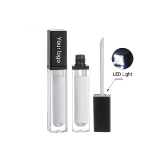 Lipstik Glitter Cair <span class=keywords><strong>Matte</strong></span>, <span class=keywords><strong>Lip</strong></span> <span class=keywords><strong>Gloss</strong></span> Tahan Air Makeup Pelembab Minyak Bibir LED Tabung Lipgloss Cahaya dengan Cermin - Product Image 2