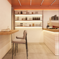 Mobilier moderne pour café et restaurant Comptoir en bois MDF Table et chaise de café