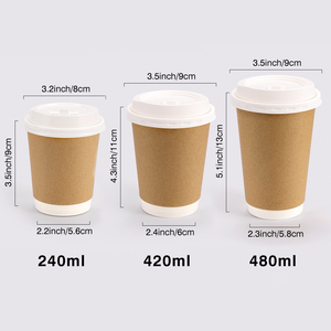 In magazzino personalizzato da portare via usa e getta di grandi <span class=keywords><strong>dimensioni</strong></span> 12oz 16oz 22oz 32oz 44oz bevande fredde <span class=keywords><strong>caffè</strong></span> Soda tazze a doppio strato con logo - Product Image 3