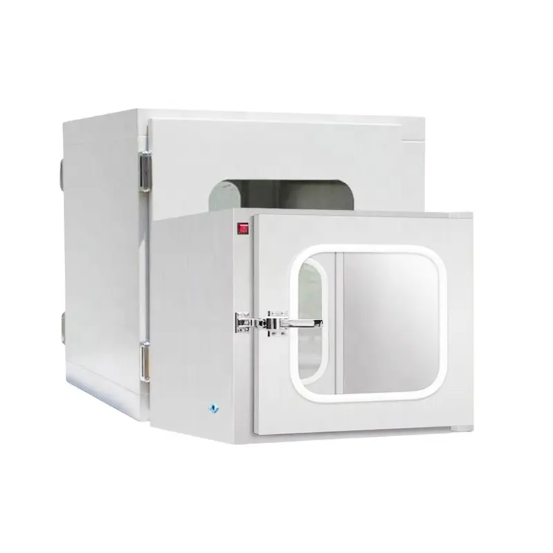 Laboratorio personalizzato dedicato UV germicida camera bianca serratura meccanica senza polvere portatile in acciaio inox Pass Box