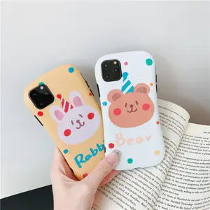 High quality suitable cute rabbit oval arc creative phone case for iPhone 15 14 Pro Max Phone Case