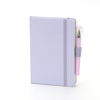 Journal élégant multi-couleurs à élastique, best-seller, avec stylo à encre assorti et support portable