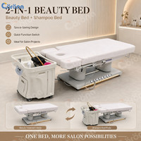 Table de massage électrique réglable pour soins du visage, idéale pour salons d'esthétique, cliniques et spas.