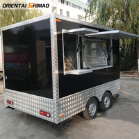 Chariot standard américain Camion mobile de restauration rapide Camion de crème glacée Chariot de restauration avec équipements de cuisine Remorques alimentaires entièrement équipées