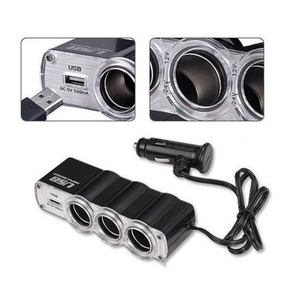 Dc 12V/24V Phụ Kiện Xe Hơi <span class=keywords><strong>Adapter</strong></span> xe Thuốc lá nhẹ hơn đa ổ cắm ba Splitter USB sạc <span class=keywords><strong>Adapter</strong></span> - Product Image 4