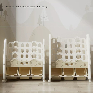 Estantería infantil de plástico para libros, organizador de almacenamiento, librero para niños pequeños, armario <span class=keywords><strong>Montessori</strong></span> para bebés, unidad de muebles para dormitorio. - Product Image 6