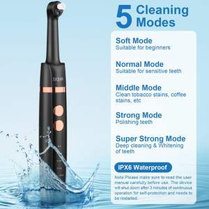 เครื่องขัดฟันไฟฟ้าขัดฟันด้วยไหมขัดฟันเครื่องมือทันตกรรม5โหมดความเร็วไฟ LED 5แปรงสำหรับเปลี่ยน - Product Image 2