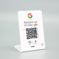 Soporte NFC de plástico pasivo RFID NFT215 para reseñas de Google / Soporte de dispositivo táctil para reseñas en Google