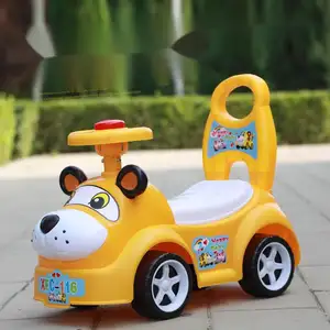 Perro de dibujos animados para niños y niñas, juguete con música ligera, coche deslizante, venta al por mayor, nuevo