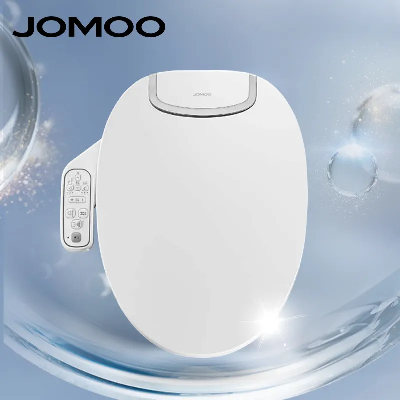 JOMOO الجانب الثابتة التحكم ذكي غطاء مقعد التدفئة الذكية بيديت المرحاض غطاء مقعد لينة وثيقة بهدوء UF المرحاض غطاء مقعد