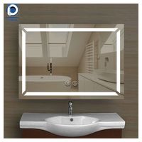 Miroir LED rectangulaire Miroir de courtoisie LED éclairé Miroir rétroéclairé LED sans cadre pour Master Bath
