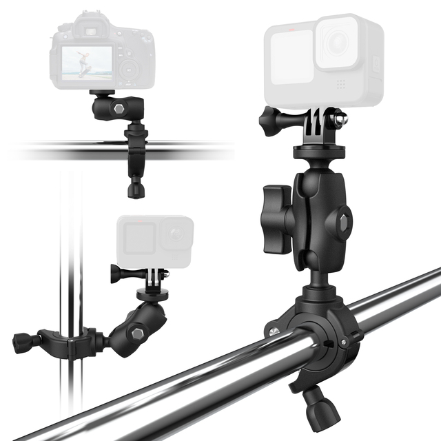 360 Degrees Rotate Action Camera Motorcycle Bicycle Bike Mount Holder Bracket for GoPro 12 11 10 9 8 7 6 5 4 DJI Osmo Insta360