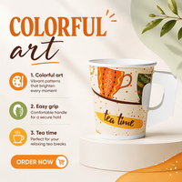 Tasse à café jetable durable avec poignée confortable et robuste pour boissons chaudes de type chocolat chaud de la marque Herbal Tea Shop
