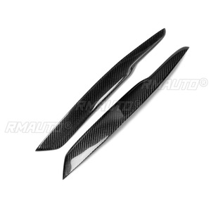 2 pièces de garnitures de phares en fibre de carbone pour Volkswagen Passat B6 3C 2005 2006 2007 2008 2009 2010 - Product Image 2