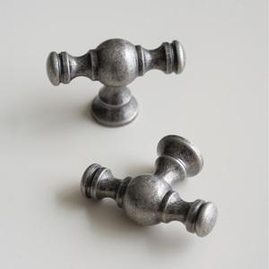 Poignées de porte de placard en laiton H59 argenté <span class=keywords><strong>antique</strong></span>, <span class=keywords><strong>style</strong></span> minimaliste français, pour meubles de cuisine, armoire et tiroirs - Product Image 5