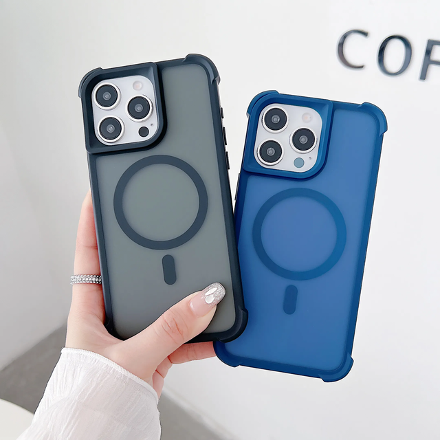Transparent Phone Case Shockproof TPU PC Hybrid Mobile Phone Case for iPhone 16 Plus/Pro/Pro Max Magnetic Case