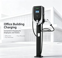Nouvelle station de recharge pour véhicules électriques à montage au sol, 7 kW AC, interface Tesla, 200-220 V, noire, pour la fabrication