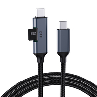 Câble USB-C vers USB-C 3A à charge rapide PD 10 Gbps avec blindage en nylon tressé pour transfert de données sur carte TF